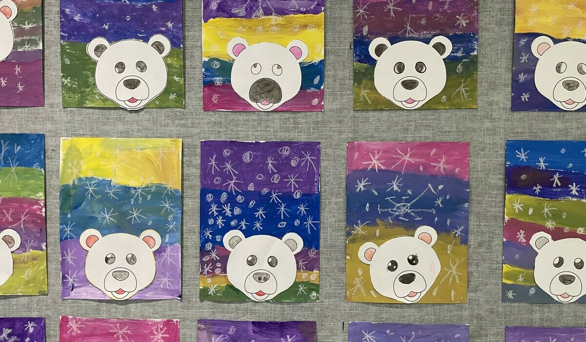 Student bear art work